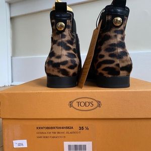 Tod’s calf-hair ankle boots